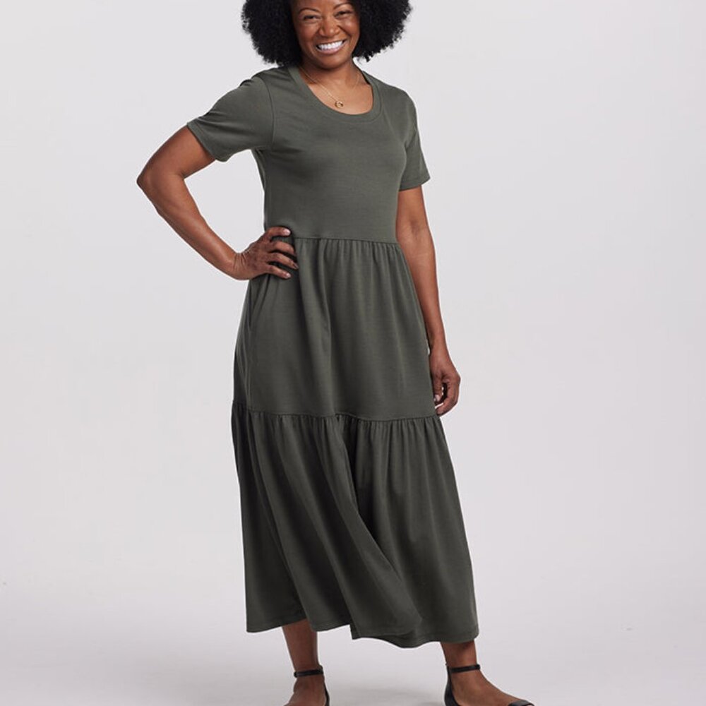 Woolx Lucia Dress size Extra small Deep Fern